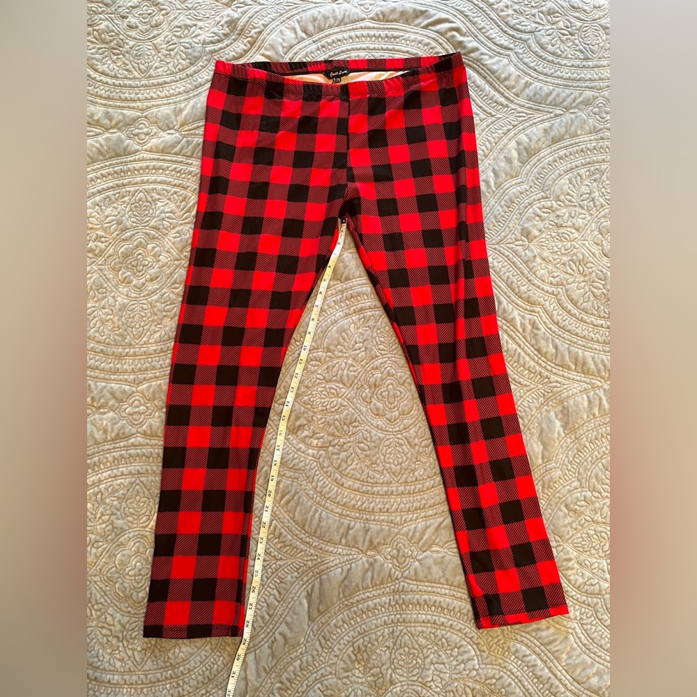Plus Size Just Love Leggings Black & Red Size 2X